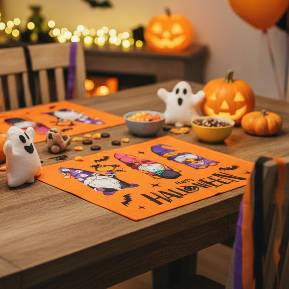 Halloween-i dekoráció - tányéralátét - manós - 46 x 32,5 cm