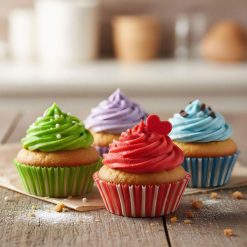 Muffin papír szett - csíkos - 100 db / csomag