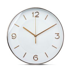 Falióra - 25 cm - műanyag, üveg - 1 x AA - fehér