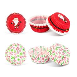 Karácsonyi muffinpapír - Mikulás - 40 db / csomag