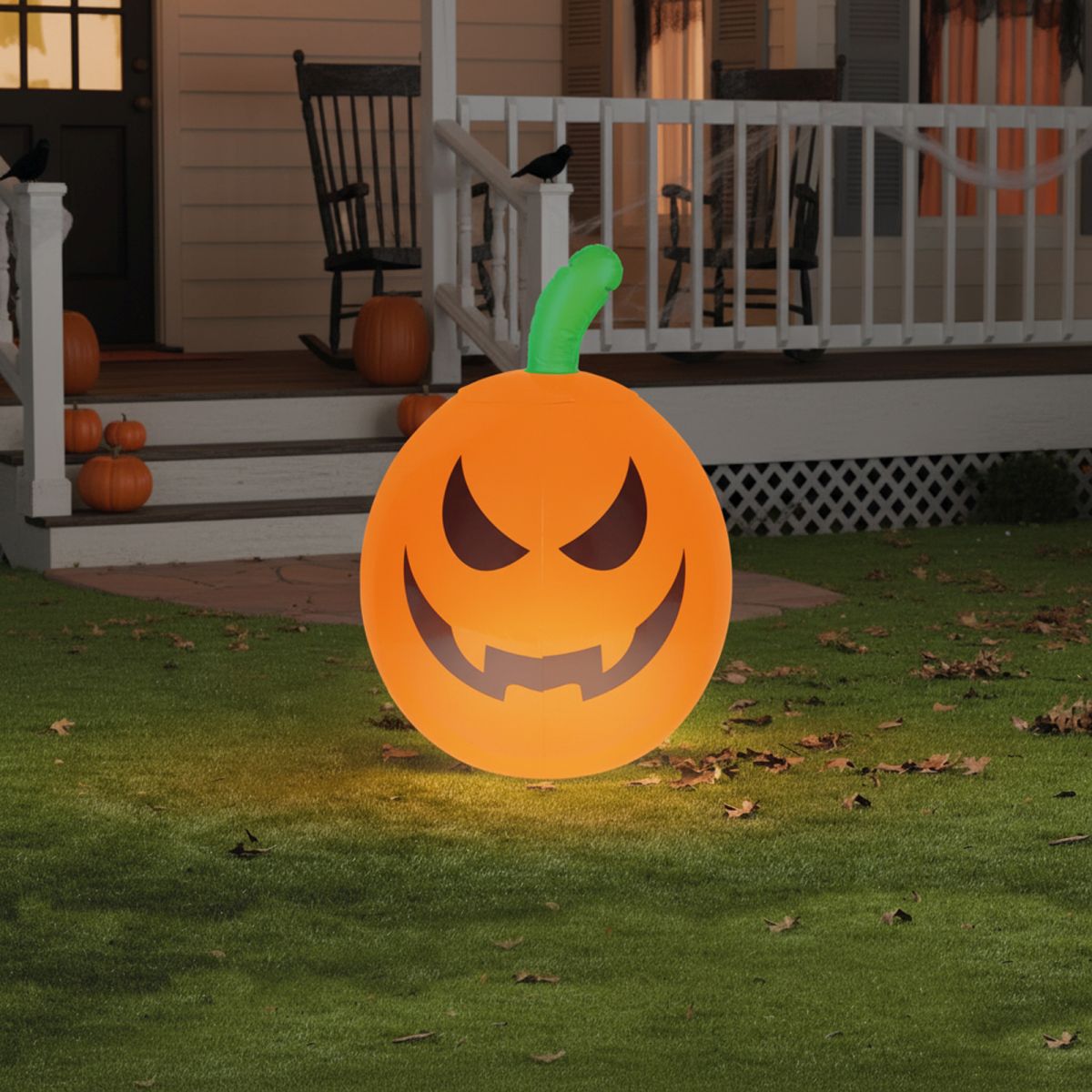 Felfújható RGB LED-es halloween-i tök - 40 cm