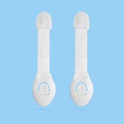 Biztonsági gyerekzár ajtóra - 21 cm - öntapadós - fehér - 2 db / csomag
