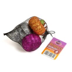 Halloween-i dekoráció szett - pók, koponya, 2 db tök - glitteres - Image 2