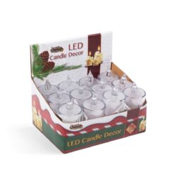 LED-es gyertya dekor - 7,5 x 3,6 cm - melegfehér - műanyag - Image 2
