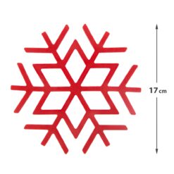 Szilikon edényalátét - jégkristály - piros - 17 cm - Image 2