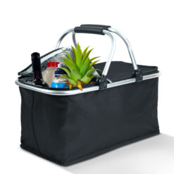 Thermo összecsukható bevásárlókosár - 49 x 28 x 25 cm - 21 L - fekete
