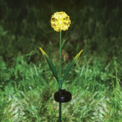 Leszúrható szolár virág - hortenzia - 2 féle - 25 melegfehér LED - 13 x 7 x 65 cm