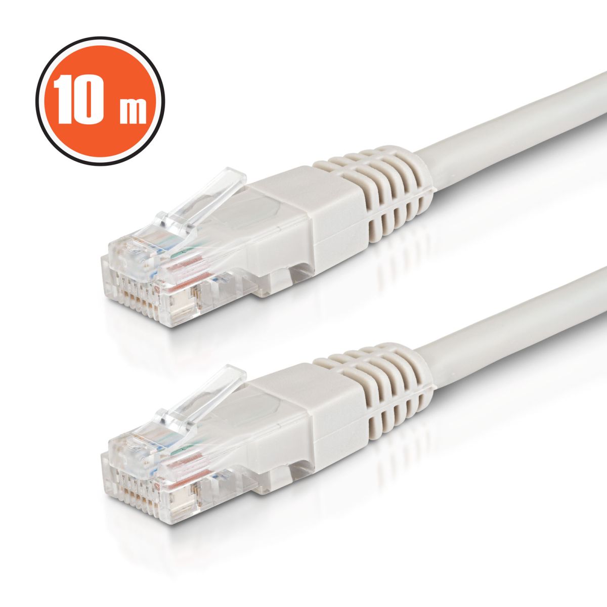 Patch kábel - UTP - CAT6 - CCA - 10 m - szürke