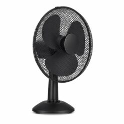 Asztali ventilátor - 23 cm - 22 W - 2 sebesség - oszcilláló - fekete - 220-240V AC