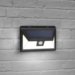 Fali mozgásérzékelős szolár reflektor 3 COB LED-del (300 Lumen, IP65)