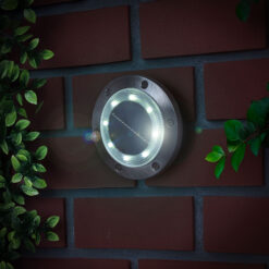 LED-es leszúrható / fali szolár lámpa - kör alakú - SMD LED - hidegfehér - 12 cm - Image 2