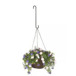 Fém virágcserép és kaspó akasztó konzol (30 x 4,5 cm, fekete, max. 10 kg) - Image 2