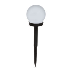 Leszúrható gömb alakú szolár lámpa opálos búrával (Ø10 cm, hidegfehér LED, IP44)