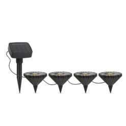 4 db-os leszúrható színes szolár virág szett (360 cm, RGB LED, IP44)