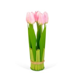 Alternative view of Műnövény dekoráció - tulipán - rózsaszín - 26 x 6,5 cm