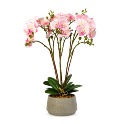 Alternative view of Műnövény dekoráció - orchidea - rózsaszín - 58 cm