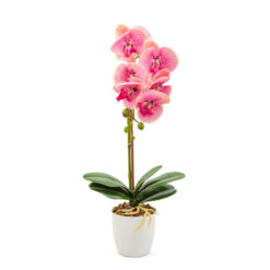 Alternative view of Műnövény dekoráció - orchidea - rózsaszín - 48 cm