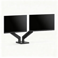 Alternative view of Monitor&TV tartókonzol - dupla karos, teleszkópos - asztallapra rögzíthető - 45 cm, 32"