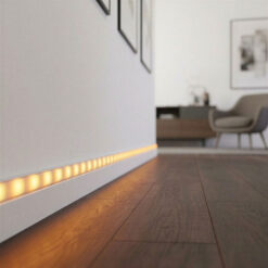 Alternative view of LED aluminium profil sín - 2000 x 23(17) x 8 mm - süllyeszthető U profil - fehér