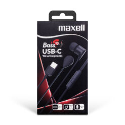 Maxell BASS13 vezetékes fülhallgató - fekete - USB-C (EB10) - Image 2