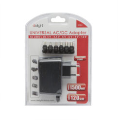 Alternative view of Univerzális hálózati adapter 12W állítható feszültséggel és cserélhető DC dugókkal (3V - 12V, 1000mA)
