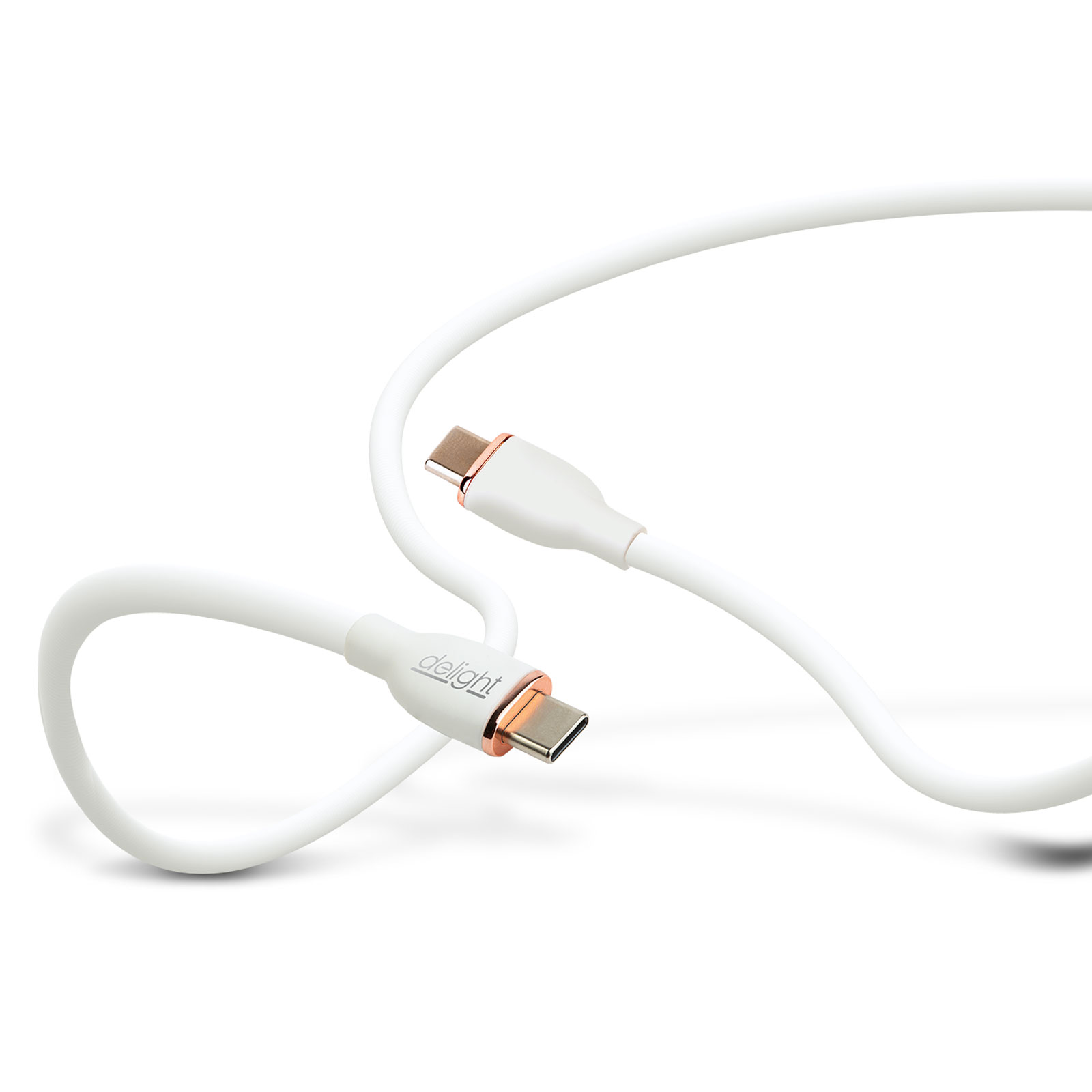 Adatkábel - Type-C / Type-C - fehér - 1 m - 3 A - 60 W - Image 2