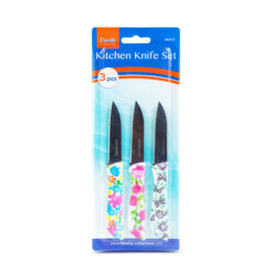 Konyhai kés készlet - 16 cm - virág mintás - 3 db / csomag - Image 2