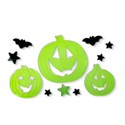 Alternative view of Halloween-i foszforeszkáló ablakdekor - tök - 29 x 16 cm
