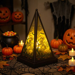 Alternative view of Halloween-i LED lámpás - boszorkány - melegfehér - fekete - 9,5 x 9,5 x 17 cm - 2 x AAA