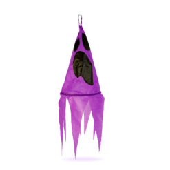 Halloween-i világító dekoráció - szellem - lila - 10 színes LED - akasztható - 2 x 2032 - 75x20 cm - Image 2