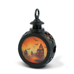 Halloween-i világító dekoráció - kastély - felakasztható - LED - 8,5 x 13,5 cm - Image 2