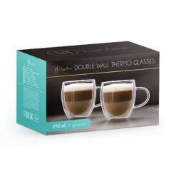 Alternative view of Duplafalú cappuccino üveg csésze - 250 ml - 2 db / csomag