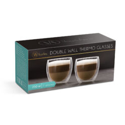 Alternative view of Duplafalú cappuccino üveg csésze - 250 ml - 2 db / csomag