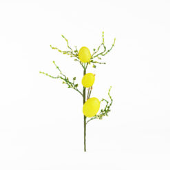Húsvéti tojásfa ág - csillámos - sárga - 40 x 16 cm - Image 2