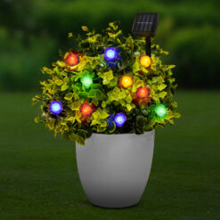 LED szolár fényfüzér - virág - 2,3 m - 20 LED - színes - Image 2