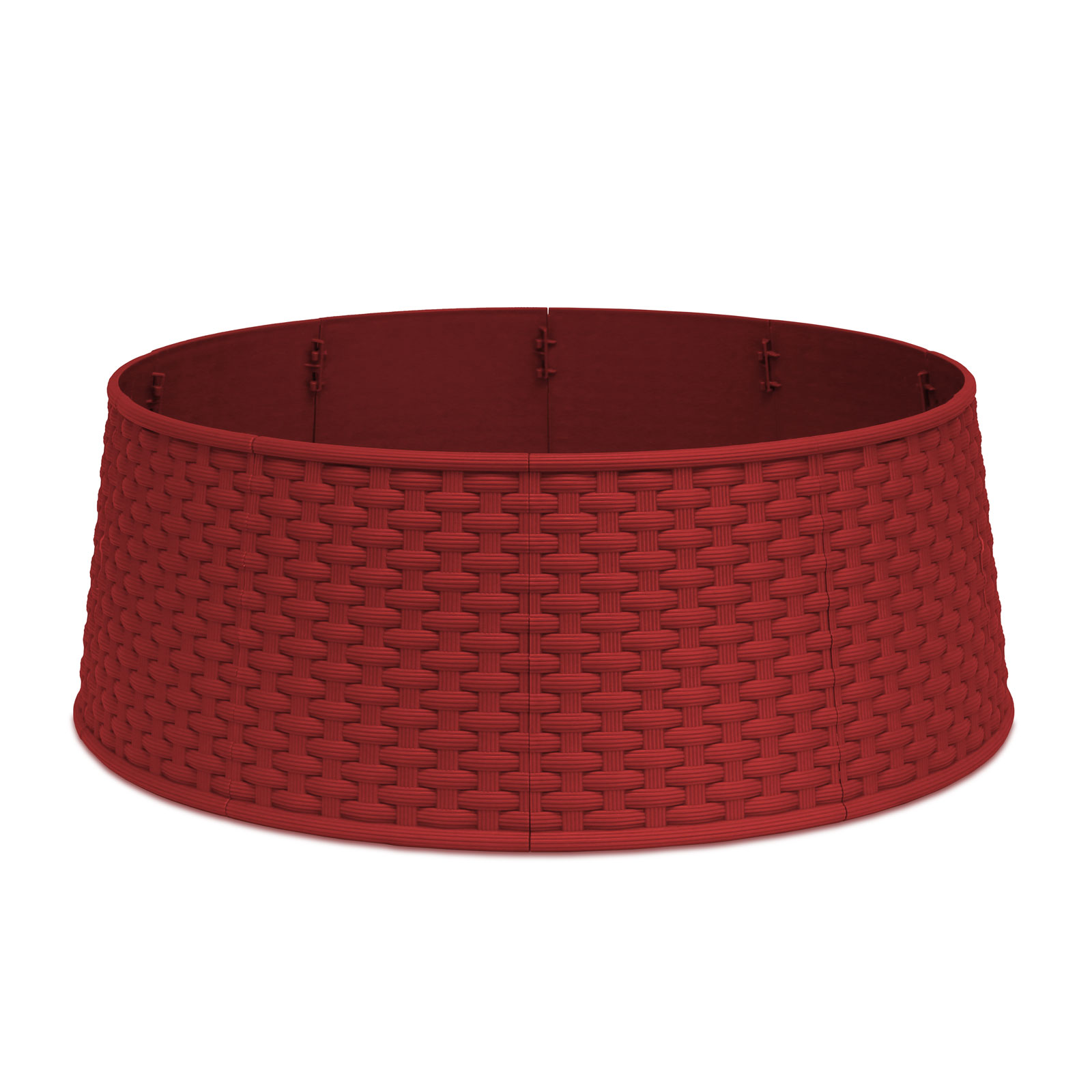Karácsonyfatalp takaró - piros, műanyag - 65 x 23 cm - Image 2