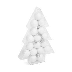 Karácsonyfadísz szett - glitteres fehér - 17 db / szett - Image 2