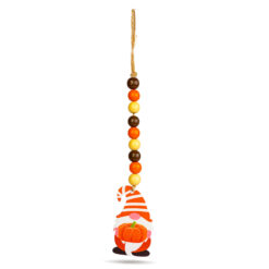 Őszi dekoráció - manó tökkel - akasztható - fa - 31 x 5 cm - Image 2