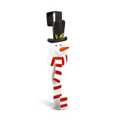 Karácsonyi kopogtató, ajtódísz tartó - fém - hóember - 38 cm - Image 2