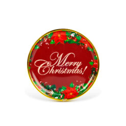 Karácsonyi kínálótál - műanyag - "Merry Christmas" - 22 cm - Image 2