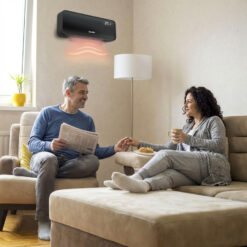 Smart fali hősugárzó - 1000/2000W - Tuya - 220 - 240V - fekete - Image 2