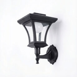 LED-es szolár lámpa - fali - 21 x 21 cm - 8 LED - fekete - melegfehér - Image 3