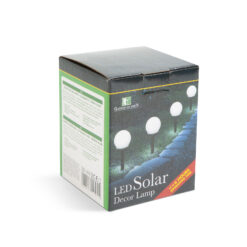 Alternative view of Leszúrható gömb alakú szolár lámpa opálos búrával (Ø10 cm, hidegfehér LED, IP44)