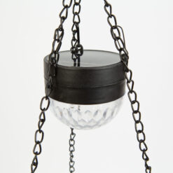 Felakasztható LED szolár - virág kaspó - fekete - műanyag - 26 x 16 cm - Image 3