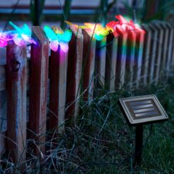 Színes pillangós szolár fényfüzér (2 m, 10 LED, IP44) - Image 3