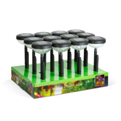 Leszúrható szolár lámpa - 1 + 1 melegfehér / RGB SMD LED - fekete - 53 x 11,4 cm - Image 3