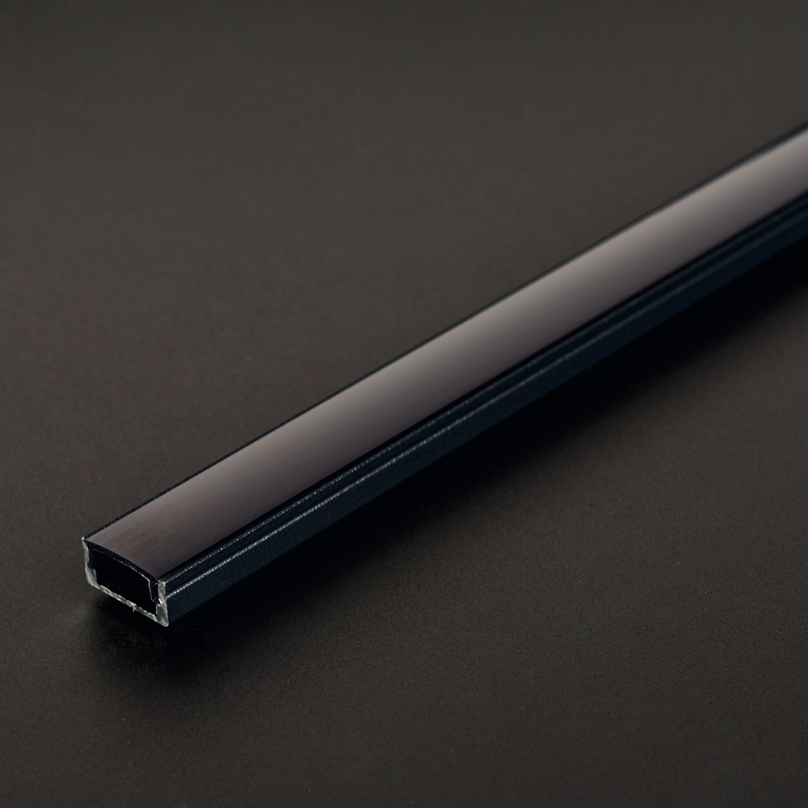 LED aluminium profil sín - 1000 x 17 x 8 mm - U profil - fekete - Image 3