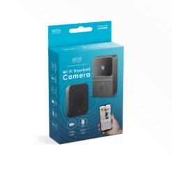 Smart videó kaputelefon szett - Wi-Fi-s, akkumulátoros - HD - fekete - Image 2
