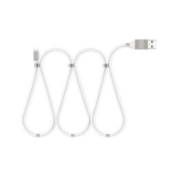 Mágneses adatkábel - MicroUSB - 2A - fehér - Image 2