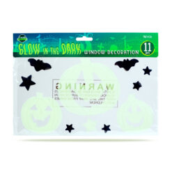 Halloween-i foszforeszkáló ablakdekor - tök - 29 x 16 cm - Image 3